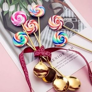 Unique Golden Lollipop Spoons